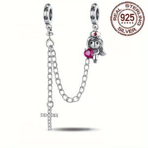 Sterling Silver Nurse Safety Chain for Pandora and all European Bracelets